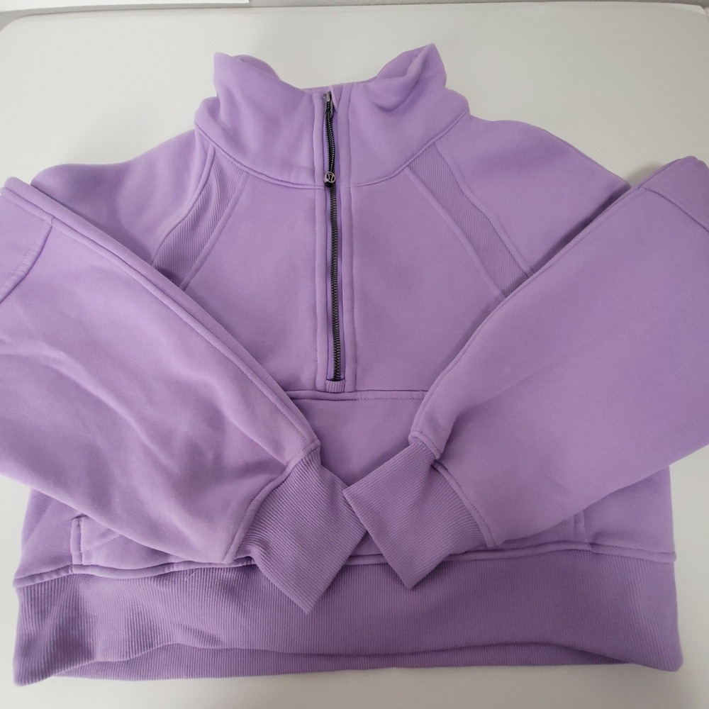 Lululemon Scuba Oversized Half-Zip Hoodie light Purple Fleece Pullover Size 4